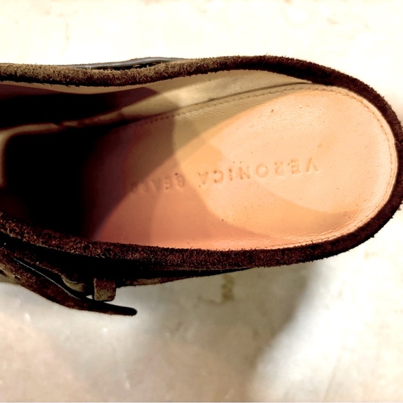 Veronica Beard Chocolate Brown Suede Clogs - Picture 6 of 6